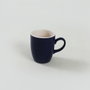 Hermia Juego de 6 tazas de cerámica azul oscuro y blanco